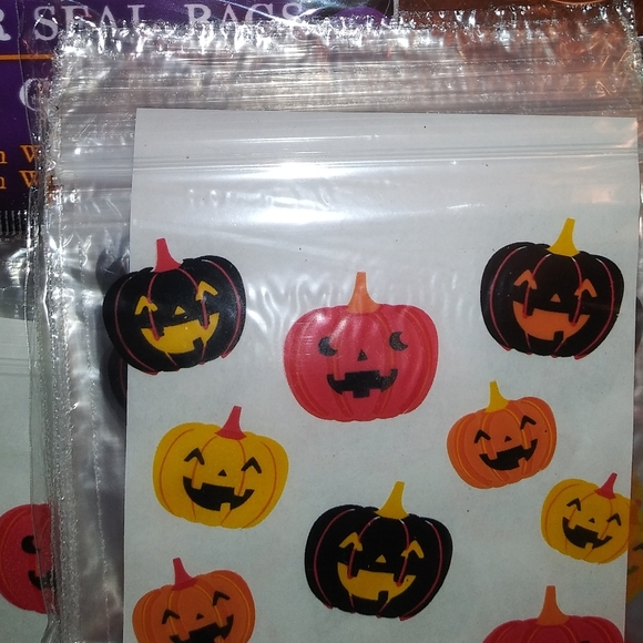 🎃 Halloween Pumpkin Zipper seal bags 2pack bundle - Picture 2 of 2